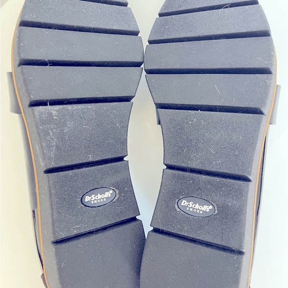Dr Scholls Black Loafers Patent Faux Leather Shoes Women Size 8.5 Slip On - Picture 9 of 12